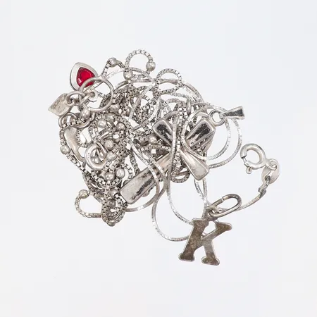 Diverse silver, delvis defekt, 925/1000 silver Vikt: 12 g