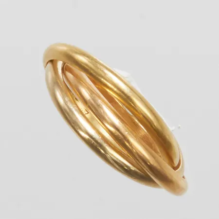 Ring trefärgad stl:16½, bredd ca 5mm, obs ej märkesdesign, 18K Vikt: 6,3g Vikt: 6,3 g