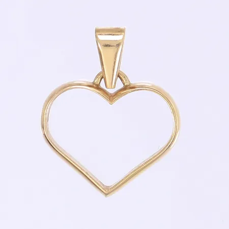Hänge hjärta längd 27mm bredd 22mm gravyr 18K Vikt: 5,7 g