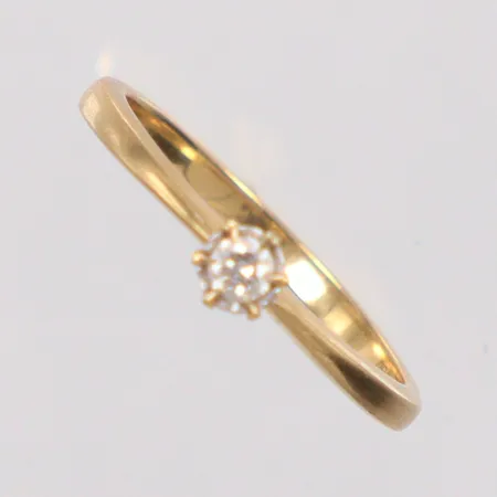 Ring diamant stl:17, 1x0,06ct 18k Vikt: 2,2 g