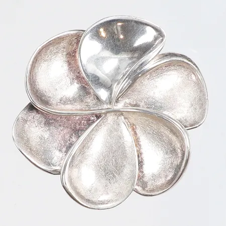 Ring med blomma stl:18 (reglerbar) bredd 2-35mm silver 925/1000 Vikt: 16,6 g