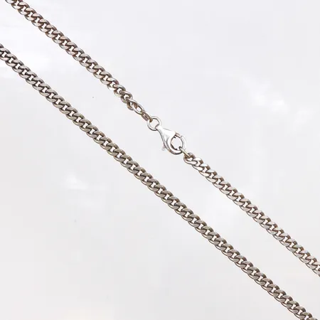 Kedja, längd 50cm, bredd 4,1mm, defekt i lås, 925/1000 Silver. Vikt: 22,3 g