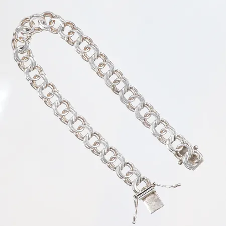 Armband Bismarck, längd 20,5cm, bredd 8mm, GHA, 925/1000 silver Vikt: 17 g