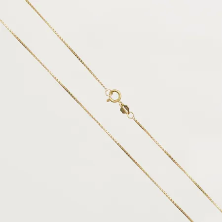 Kedja Venezia längd: ca 40cm bredd: ca 1mm MC, 18K Vikt: 2,7 g