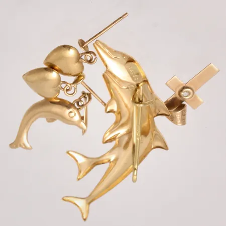 Diverse defekt guld, 18K, 1,2g.