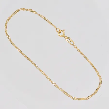 Armband Singapore längd 19cm bredd 1,7mm 18K Vikt: 1,3 g