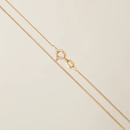Kedja Pansar längd:49cm bredd:1mm svensk importstämpel 18K  Vikt: 1,8 g