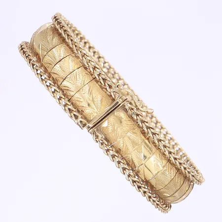 Armband 18cm bredd 16mm 18K  Vikt: 34,6 g