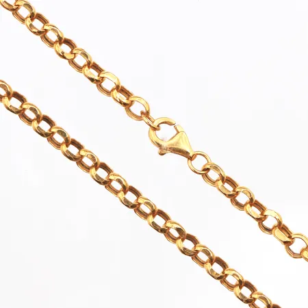 Collier Ärtlänk, längd:57cm, bredd:3mm, 21K. Vikt: 9,9 g