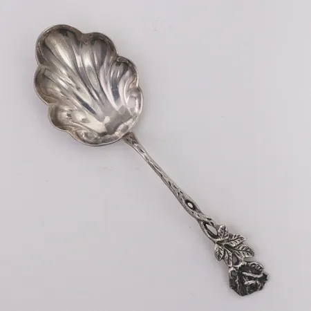 Sked Rosen längd 13cm, Gewe Silvervarufabriken Ab år 1969 silver 830/1000 Vikt: 21,4 g