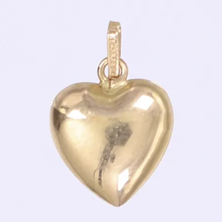 Hänge hjärta 18x10mm bucklig ögla 18K Vikt: 0,6 g