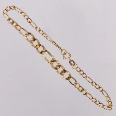 Armband doserad Figaro längd 19cm bredd 2,5-5,6mm, ihålig GHA 18K Vikt: 1,6 g
