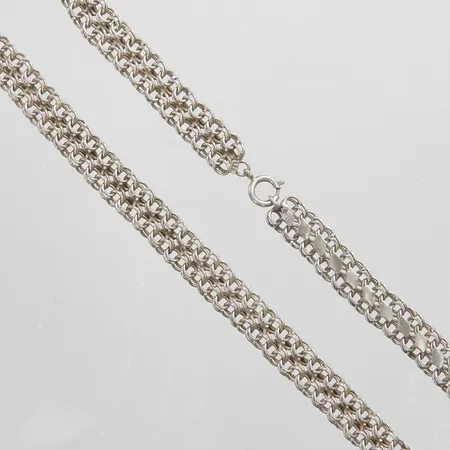 Collier längd 51cm, bredd 10mm, 925/1000 silver Vikt: 38,1g Vikt: 38,1 g