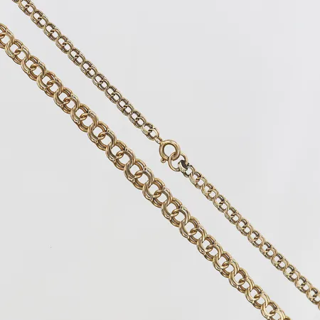 Collier Bismarck längd 43,5cm, bredd 3-5mm, doserad, 18K. Vikt: 9,3 g
