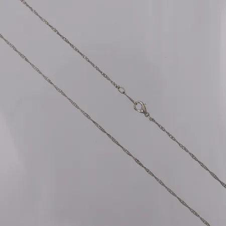 Kedja Singapore längd 52cm bredd 1,4mm, utbytt lås i metall, kedja i silver 925/1000 Vikt: 1,8 g