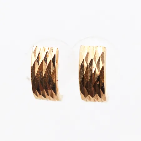 Ett par örhängen, bredd:5,2mm, utan lås, 18K. Vikt: 0,7 g