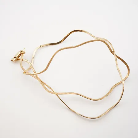 Collier, 42cm, bredd 2mm, 18k Vikt: 4,8 g
