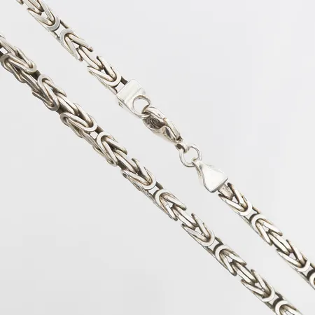 Kedja kejsar längd 61cm, bredd 5mm, 925/1000 Silver.  Vikt: 74,1 g
