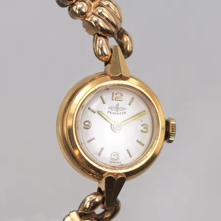 Damur Perfecta, 18K, manuell, Ø17mm, länk i förgylld stål.