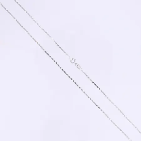 Halskedja 41cm bredd 1mm vitguld 18K  Vikt: 2,1 g