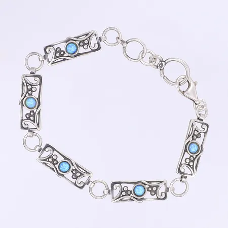Armband med stan 20cm bredd 8mm silver 925/1000 Vikt: 11,6 g