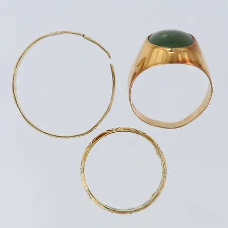 3 Ringar Defekta, skador, 18K Vikt: 9,9 g