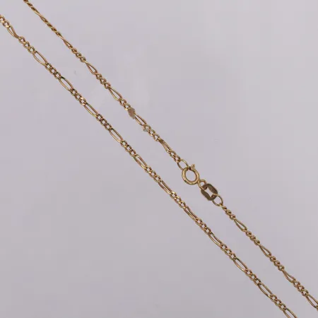 Kedja Figaro ca 46cm bredd ca 1mm. 18K Vikt: 1,8 g
