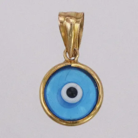 Hänge onda ögat längd 19mm inkl ögla, bredd 10,8mm, 18K Vikt: 0,8 g