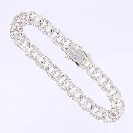 Armband Bismarck 19,5cm, bredd 8mm, slitage, silver 925/1000 Vikt: 16,6 g