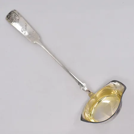 Såsslev modell Snäck längd 28,5cm graverad bruksskick silver 813/1000 Vikt: 120,1 g