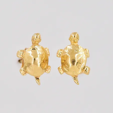 Örhängen sköldpadda ca 6x9,5mm 18K Vikt: 1,3 g