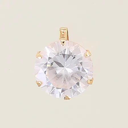 Hänge med vit sten GHA Ø8mm 18K Vikt: 0,9 g