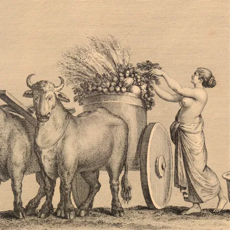Kopparstick, enligt uppgift förlaga till väggfält, 1800-tal, ca 21,5x24cm Skickas med postpaket.