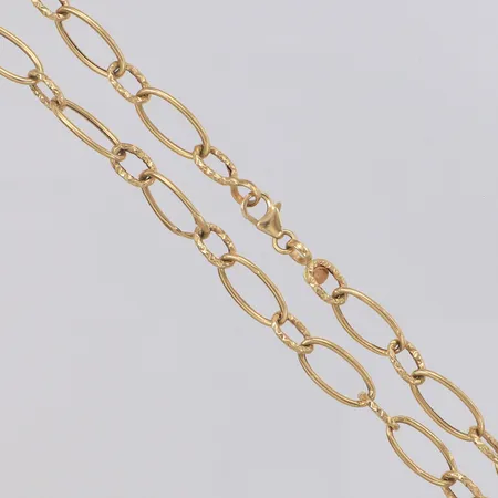 Collier längd 45cm, bredd 6,2mm, ihåligt, GHA, 18K Vikt: 4 g