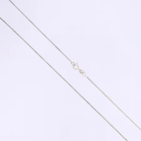 Halskedja ormlänk 45cm bredd 1mm 925/1000 silver  Vikt: 3,6 g