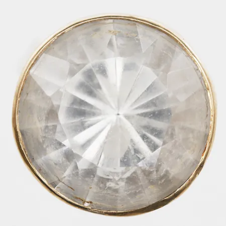Ring bergkristall med förgylld fattning, stl 17½, bredd 4,5-19mm, Stigbert för Heribert Engelbert AB, Stockholm 1967, silver 830/1000 Vikt: 14,1 g
