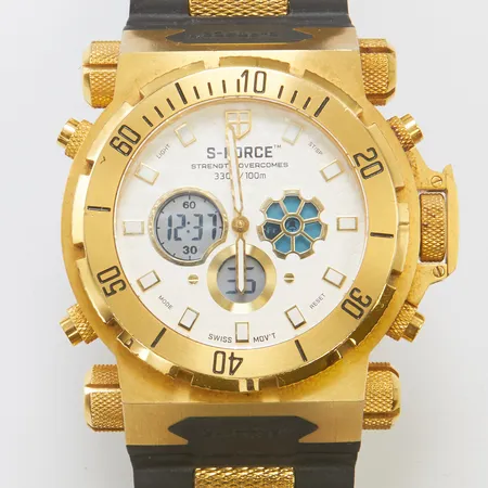 Herrur S-Force, stål, Ø51mm, serienummer: D1905POQOHO497, etui, inga övriga tillbehör