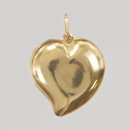 Hänge Hjärta ihålig 20x21mm bula finns, 18K 2,8g.