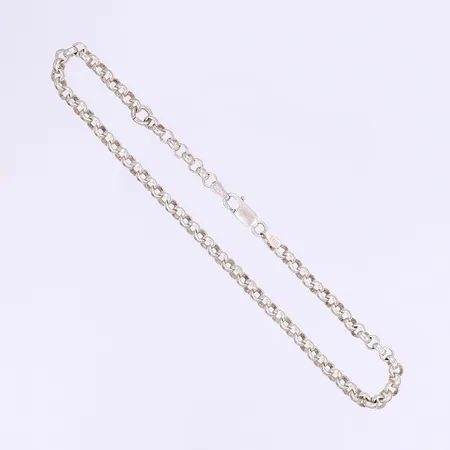 Fotlänk ärtlänk 22-25,5cm bredd 4mm justerbar längd 925/1000 silver Vikt: 8,8 g