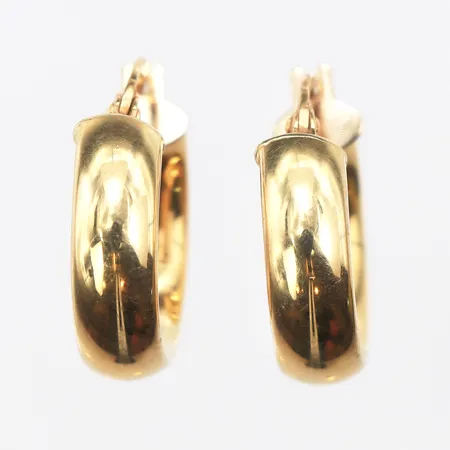 Ett par örhängen, Ø10mm, bredd:4,7mm, 18K. Vikt: 2,5 g