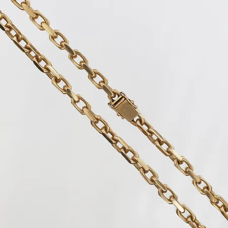 Kedja Ankar längd 53cm, bredd 6mm, 18K. Vikt: 94,6 g