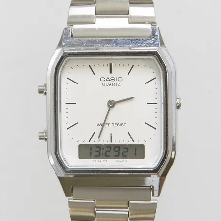 Armbandsur Casio, quartz, stainless steel, analog/digital, refnr: AQ-230, inga tillbehör