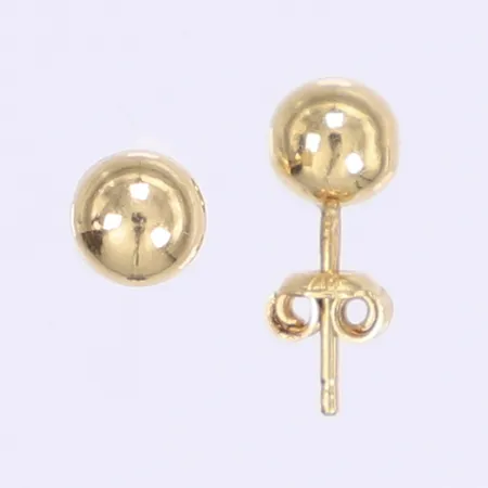Ett par örhängen kulor 16x6mm 18K Vikt: 1,7 g