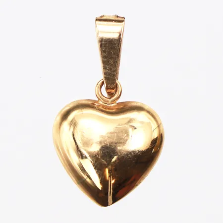 Hänge hjärta, längd:18mm,  ostämplat, 18K. Vikt: 1,1 g