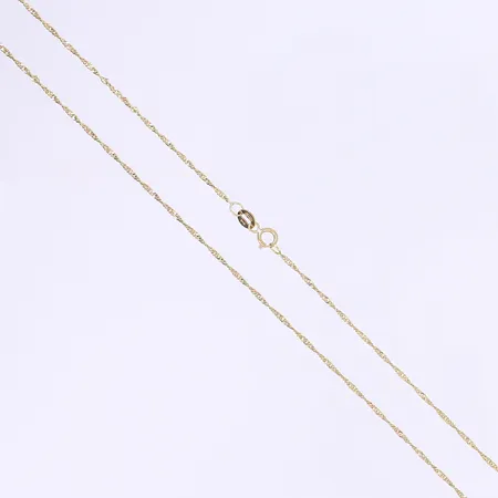 Halskedja Singapore 45cm bredd 1mm 18K Vikt: 2,1 g