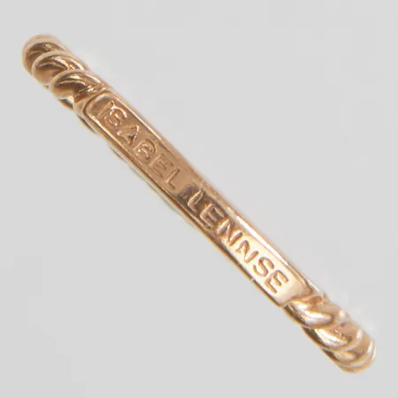 Ring vriden Isabel Lennse stl:16½, bredd 2mm, 14K Vikt: 1,6g Vikt: 1,6 g