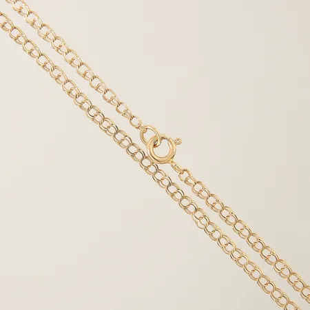 Collier Bismarck längd 43cm bredd 2,7mm skeva länkbitar 18K Vikt: 3,9 g