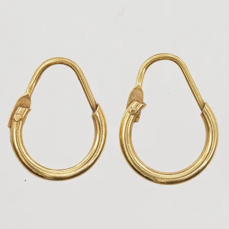 Örhängen creoler Ø11mm, bredd 2mm, 18K. Vikt: 1,2 g