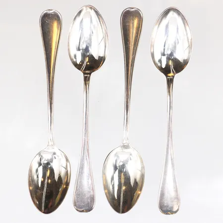 4 Kaffeskedar, modell Svensk, längd:12cm, 830/1000 silver. Vikt: 47,4 g