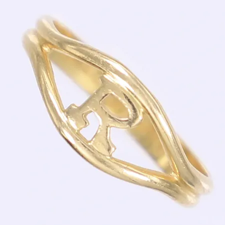 Ring "R" stl:17¼ bredd 3-8mm 18K Vikt: 2,7 g
